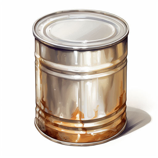 Metal clip in the style of an oil painting, on white background