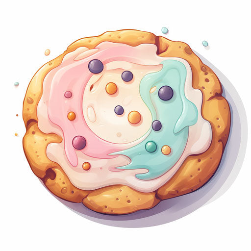 Cookie illustration in the style of Pastel Colors Art