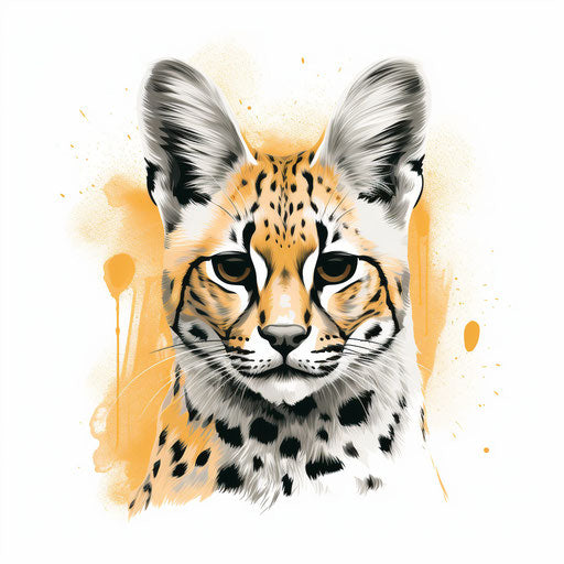 Serval cat artwork