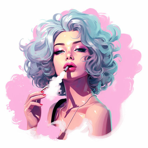 Smoke clipart in Pastel Colors Art style, on white background