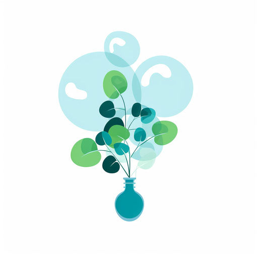 Minimalist depiction of oxygen on white background