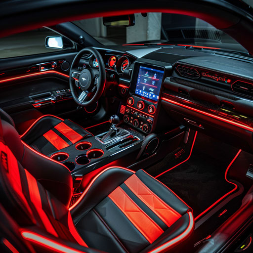 Ford Mustang GT Shelby Classic with advanced sound system and customizable ambient lighting