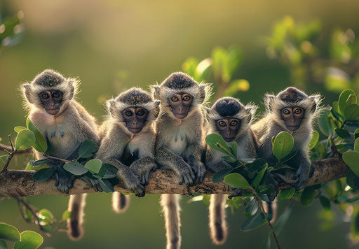 Vervet Monkeys, National Geographic photo in the style of Frans Lanting and Peter Mckinnon 103:72