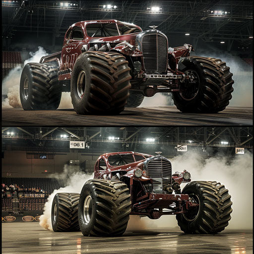 Monster Bentley R Type Continental 1954 crushes cars