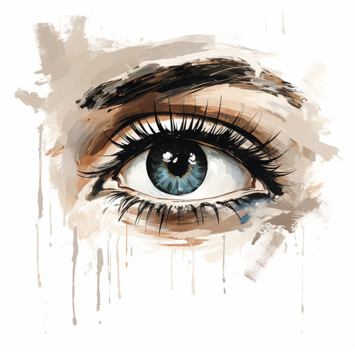 Eyes clipart in Oil painting style