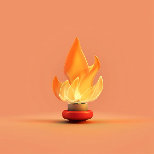 Realistic gas illustration on flat pastel peach background