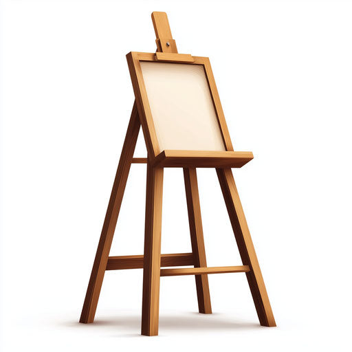Realistic artist easel, high resolution, isolated