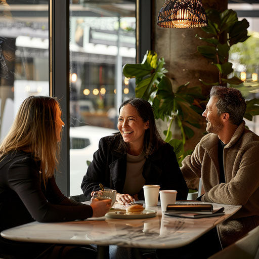 Informal coffee break among colleagues