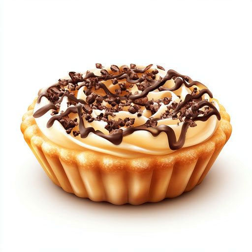 3D Pastry on Flat White Background