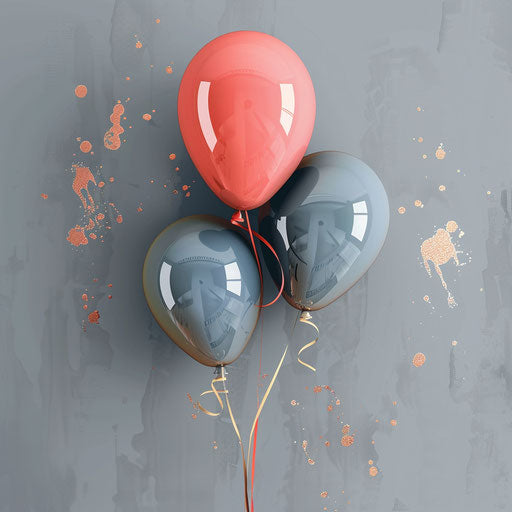 Funny birthday clip with slate grey background