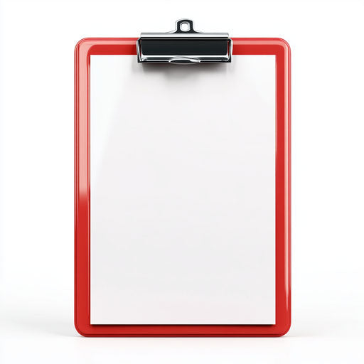 3D Clipboard on flat white background