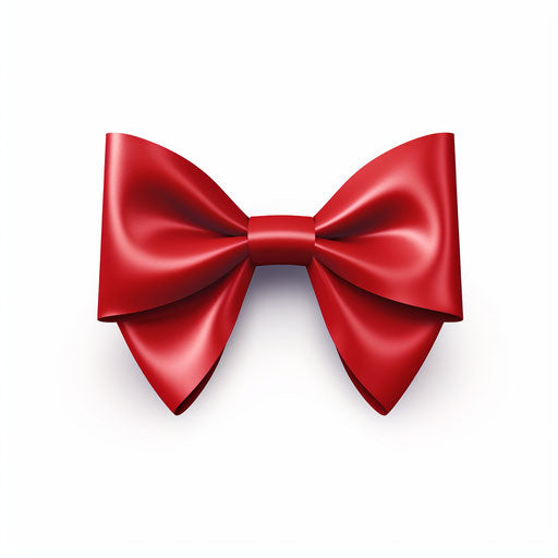 Minimalist style bow clipart on white background