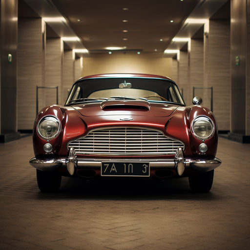 Front view of an Aston Martin DB5