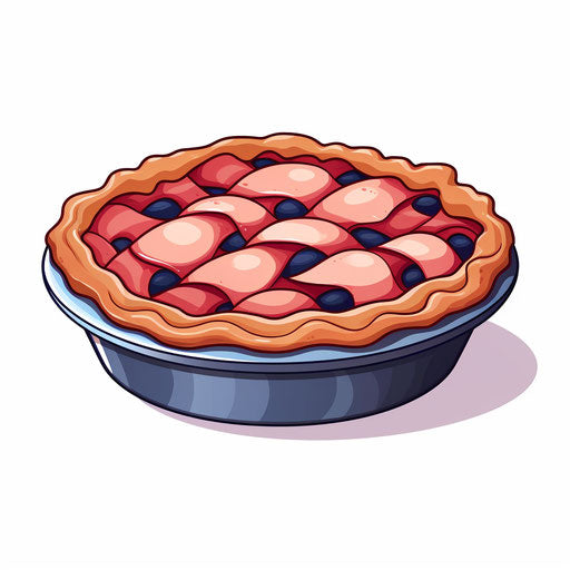 Minimalist style pie clipart, on a white background