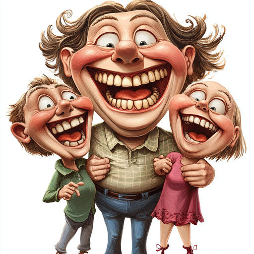 Inspiring Family Picture Caricature Clipart for Educational Materials