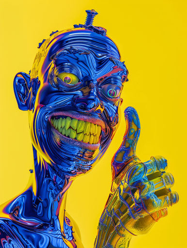 Cybermystic expression with thumbs up