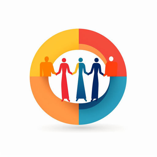 Unity clipart in minimalist style, on white background