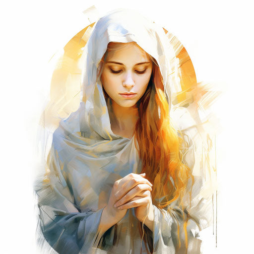 Religious clip art in the style of Oil painting on white background