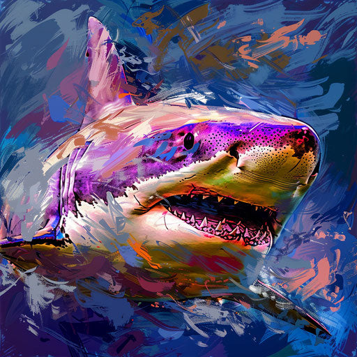 An impressionist shark portrayal
