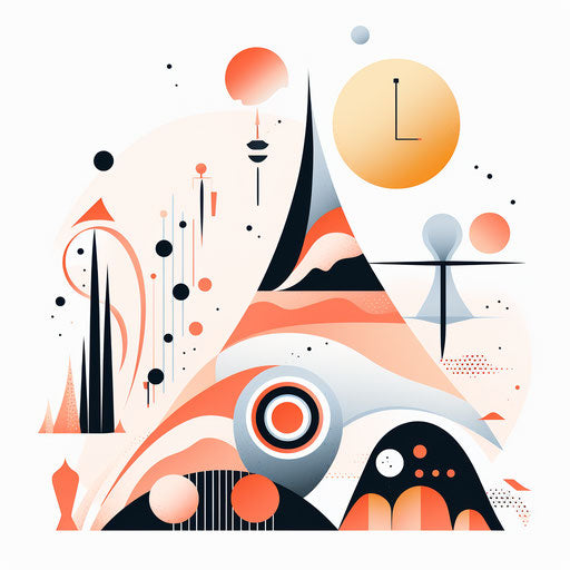 Creative clipart in Minimalist style, on white background