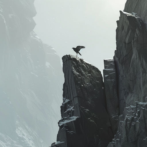 Kite bird on rugged, rocky terrain