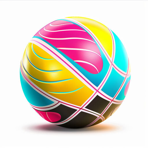 Realistic netball clipart on flat white background