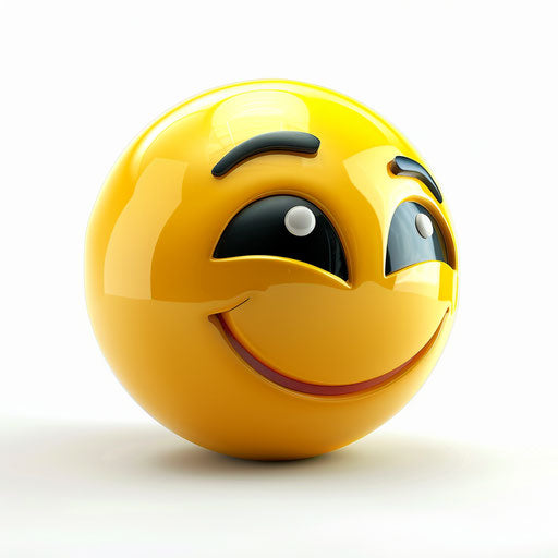 The cute yellow smiley face winking, white background clip art