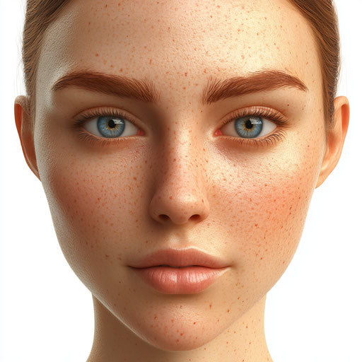 3D realistic skin on flat white background, isolated clipart