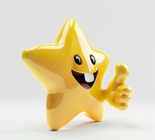 Yellow star shows thumbs up