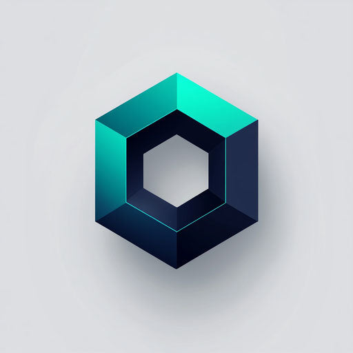 Modern and elegant 3D logo with unique cube graphic