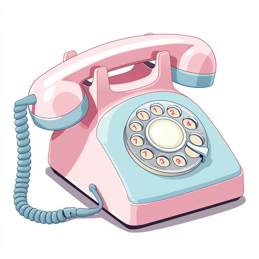 Phone clipart in Pastel Colors Art style on white background
