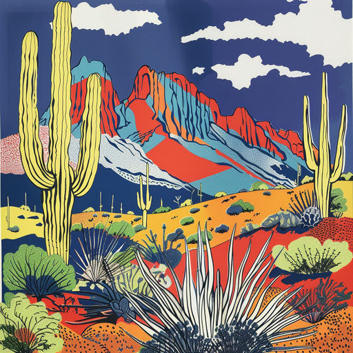 Collaborative drawing of Camelback Mountain in Arizona