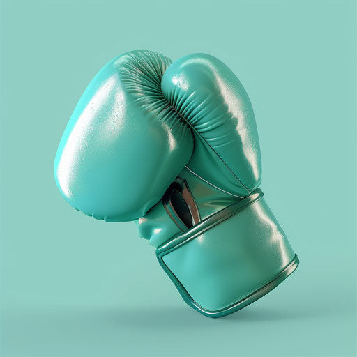 Realistic punch clipart on a serene aqua background