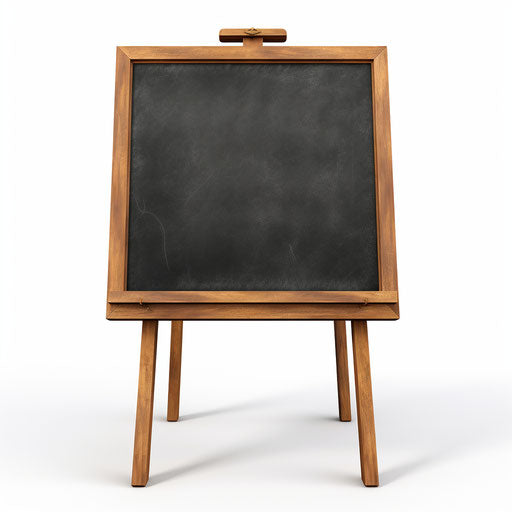 Blackboard clipart in the style of Chiaroscuro Art, on white background