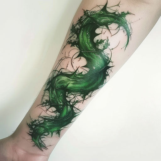 Cursed thorned vine mark wrapping around invisible form