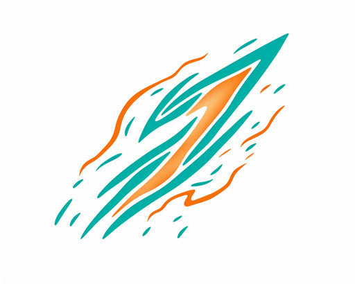 Symbol of rain and thunder in a hand-drawn style