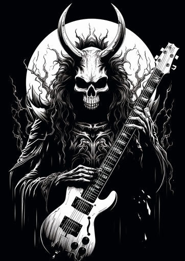 Demon playing an instrument