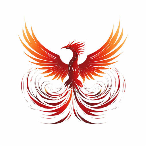 Phoenix symbol, neo-geo minimalism style, Tonga art, UHD image