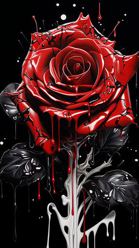 Black flower tattoo black dream tattoo, in the style of James Rosenquist