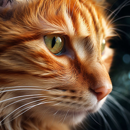 Orange cat closeup of the face