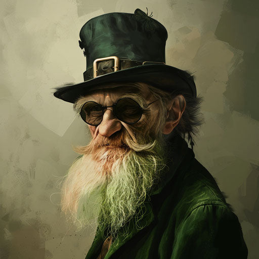 Leprechaun clipart on flat cream background