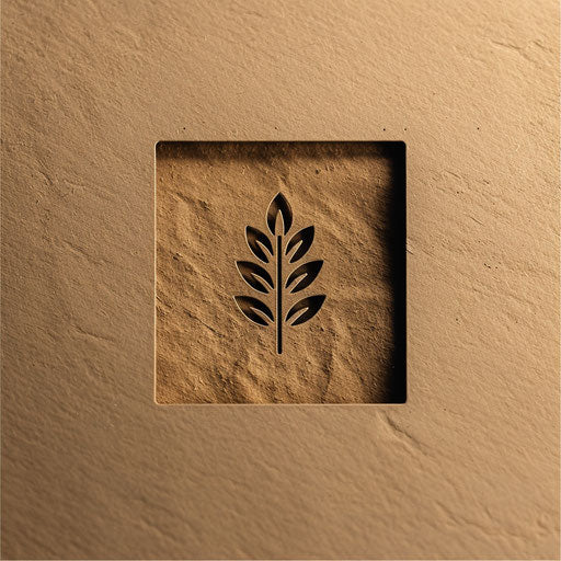 Top logo design with rustic design and natural colors, with a kraft paper background