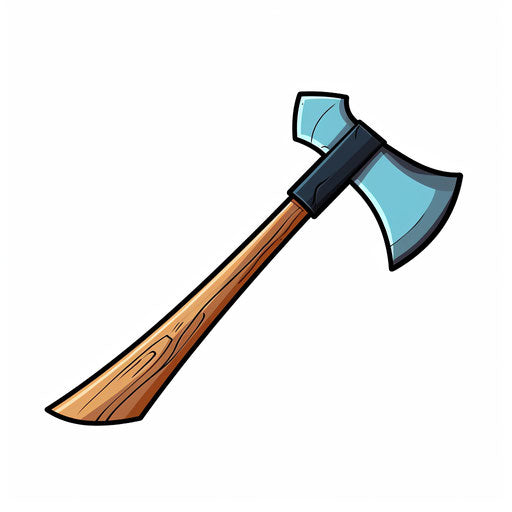 Minimalist style ax clipart on white background