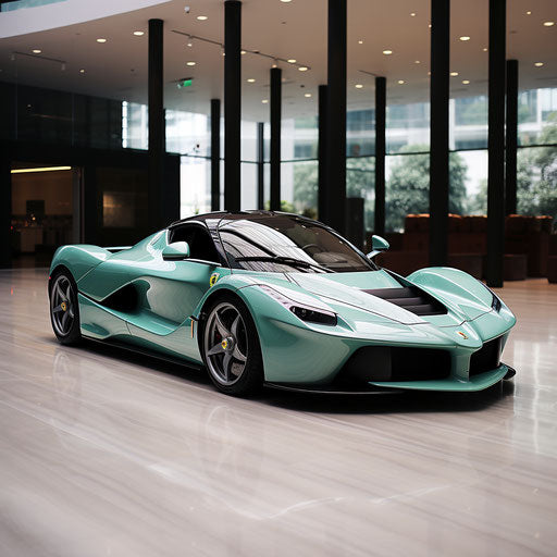 The classic Ferrari seafoam green