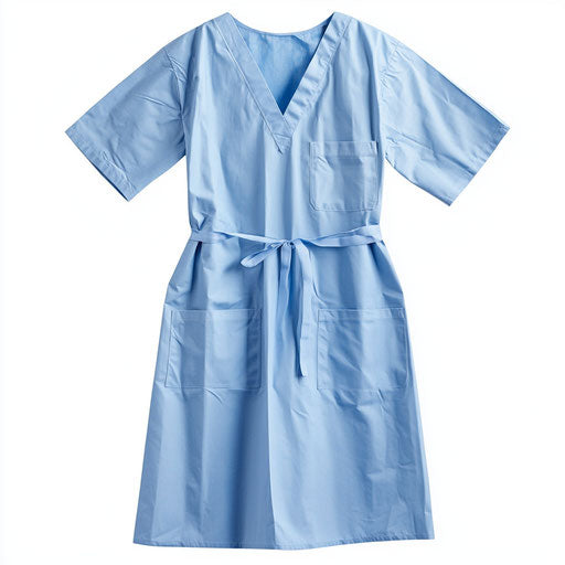 Realistic depiction of an isolated hospital gown
