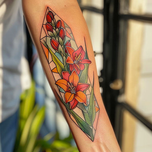 Gladiolus Tattoo Design Set