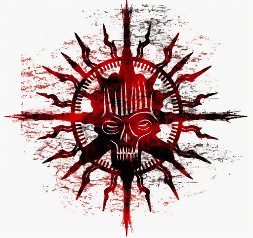 Supernatural shiver in punk art style, antichrist, solarpunk