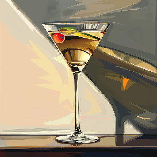 Martini clipart in photo realistic style