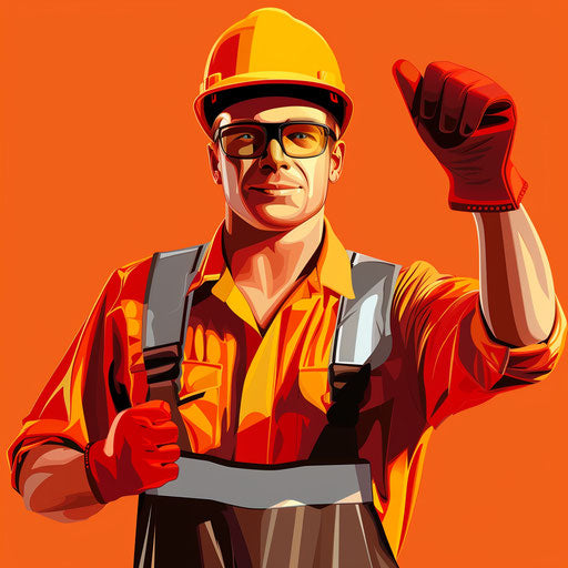 Labor day clipart with flat random background, glossy finish and sharp outlines