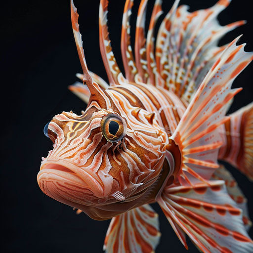 Lion fish with an inquisitive look, detailed and sharp
